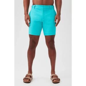 NEW!! MR TURK Travis Shorts Men 32 Oceano Textured Flap Back Pockets Designer